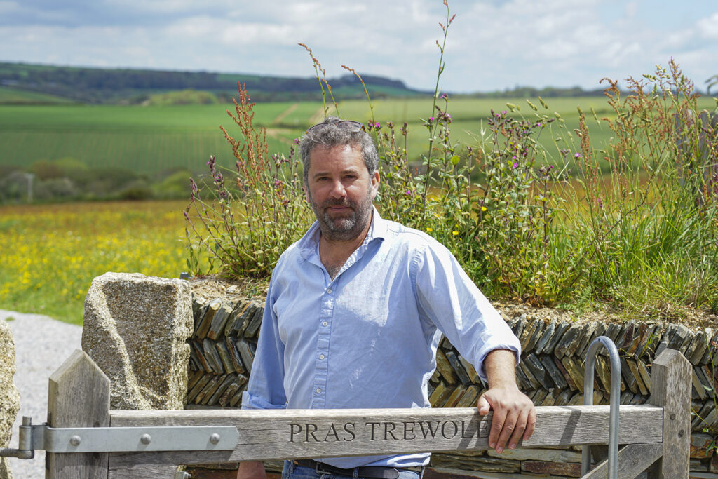 Duchy of Cornwall tenant farmer George Thomas at Nansledan.