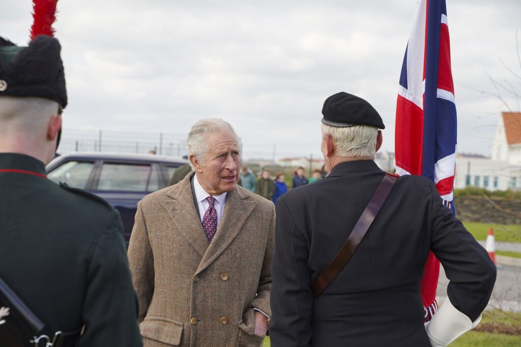 His Royal Highness The Duke of Cornwall meeting veterans