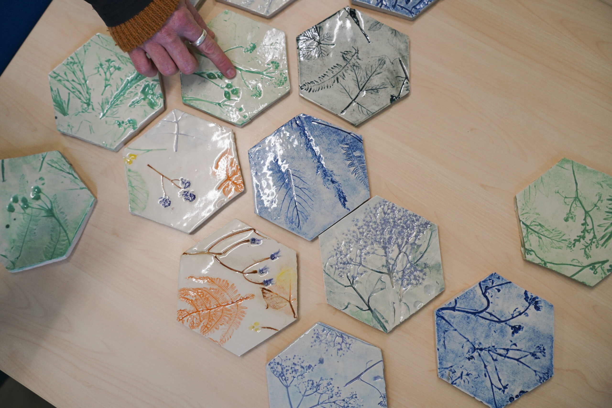 Tiles made by local families to decorate Nansledan's new nursery