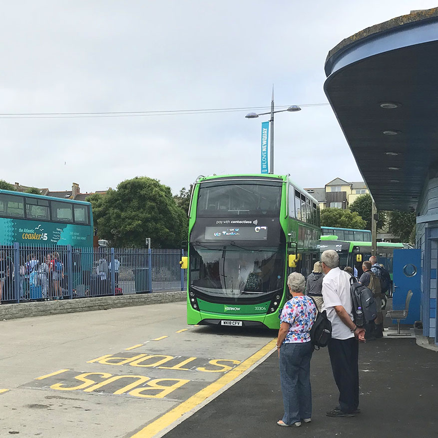 Newquay bus station July 2018 creative commons image