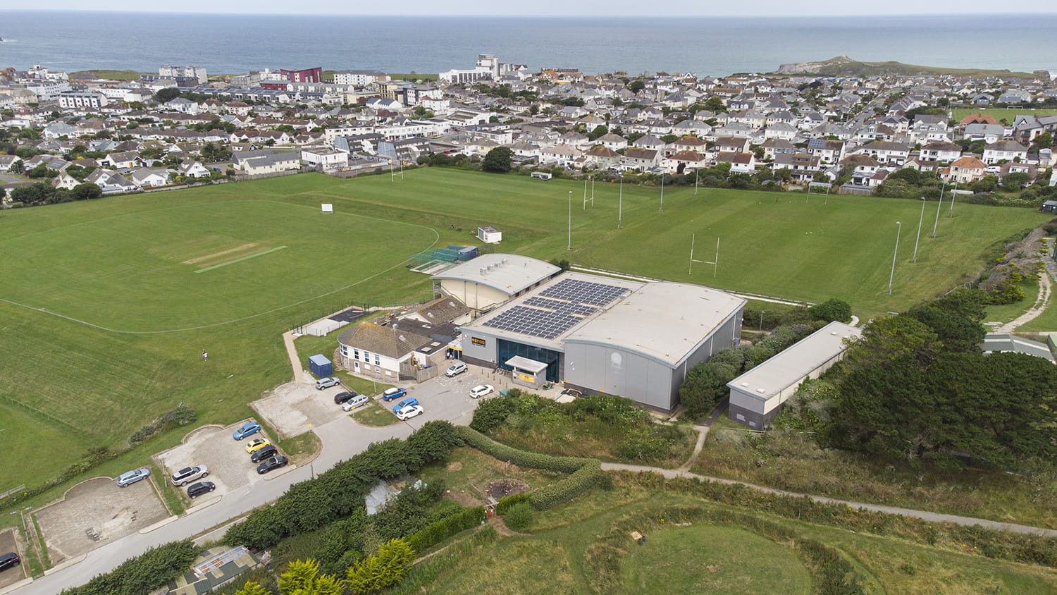 Aerial View Of Newquay Sports Centre