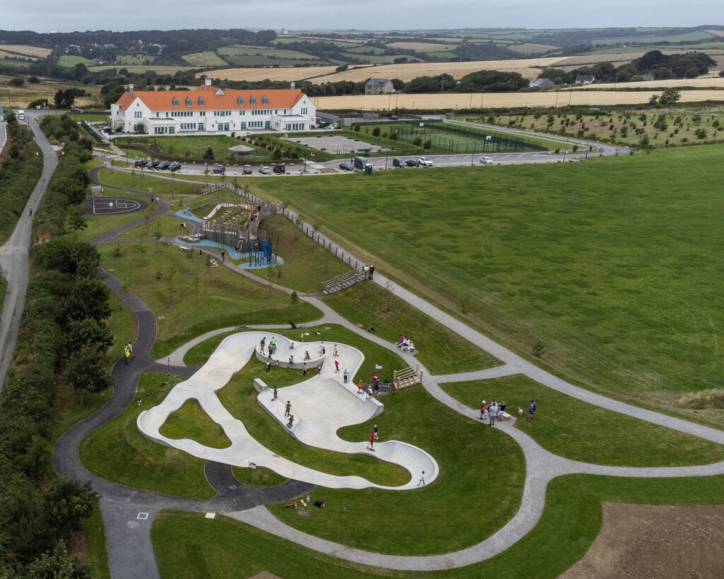 Nansledan Pumptrack Aerial Credit Hugh Hastings