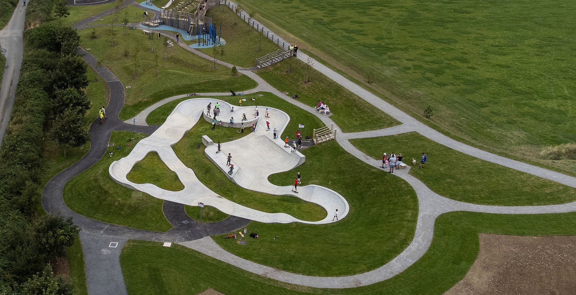 Nansledan Pumptrack Aerial Cropped Credit Hugh Hastings