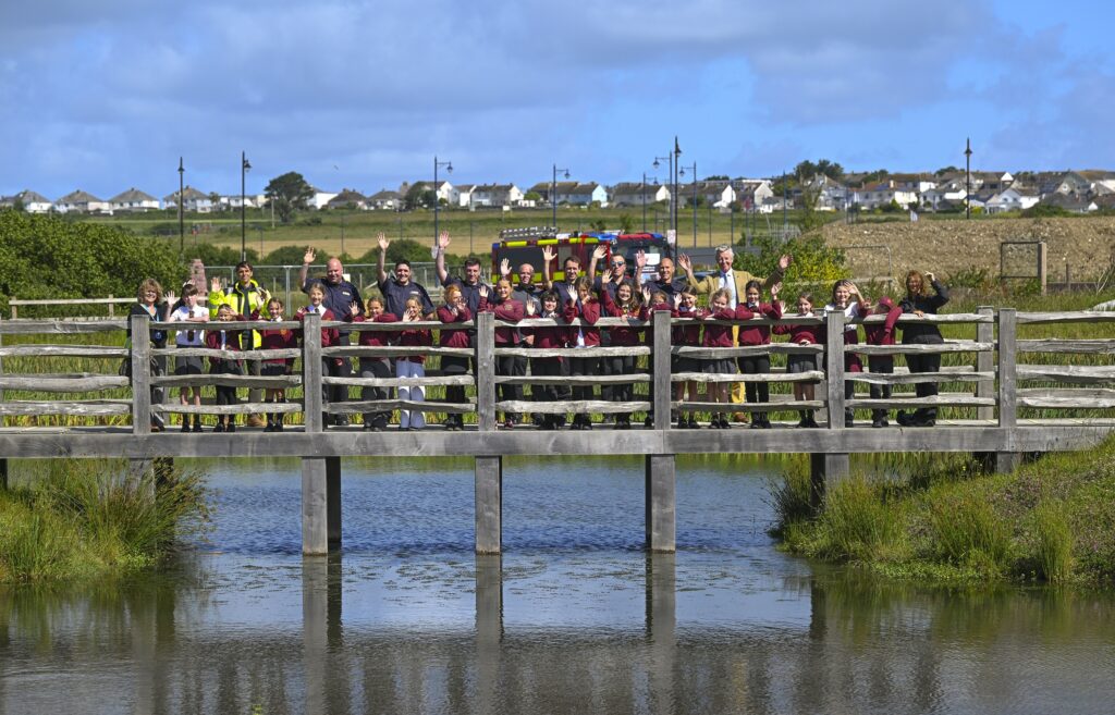 Members Of Newquay Community Fire Station And The Duchy Of Cornwall Team 